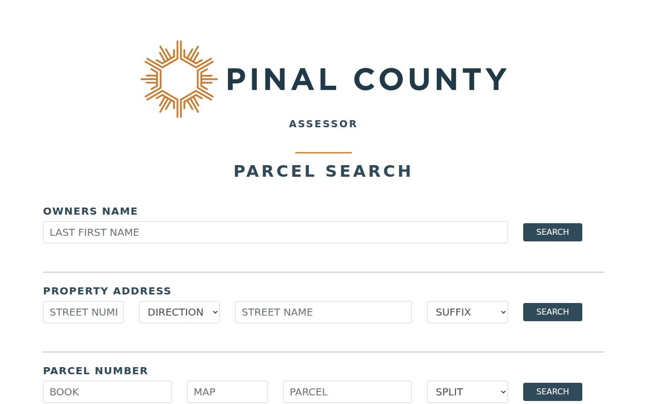 Florence residents directory Pinal County parcel search