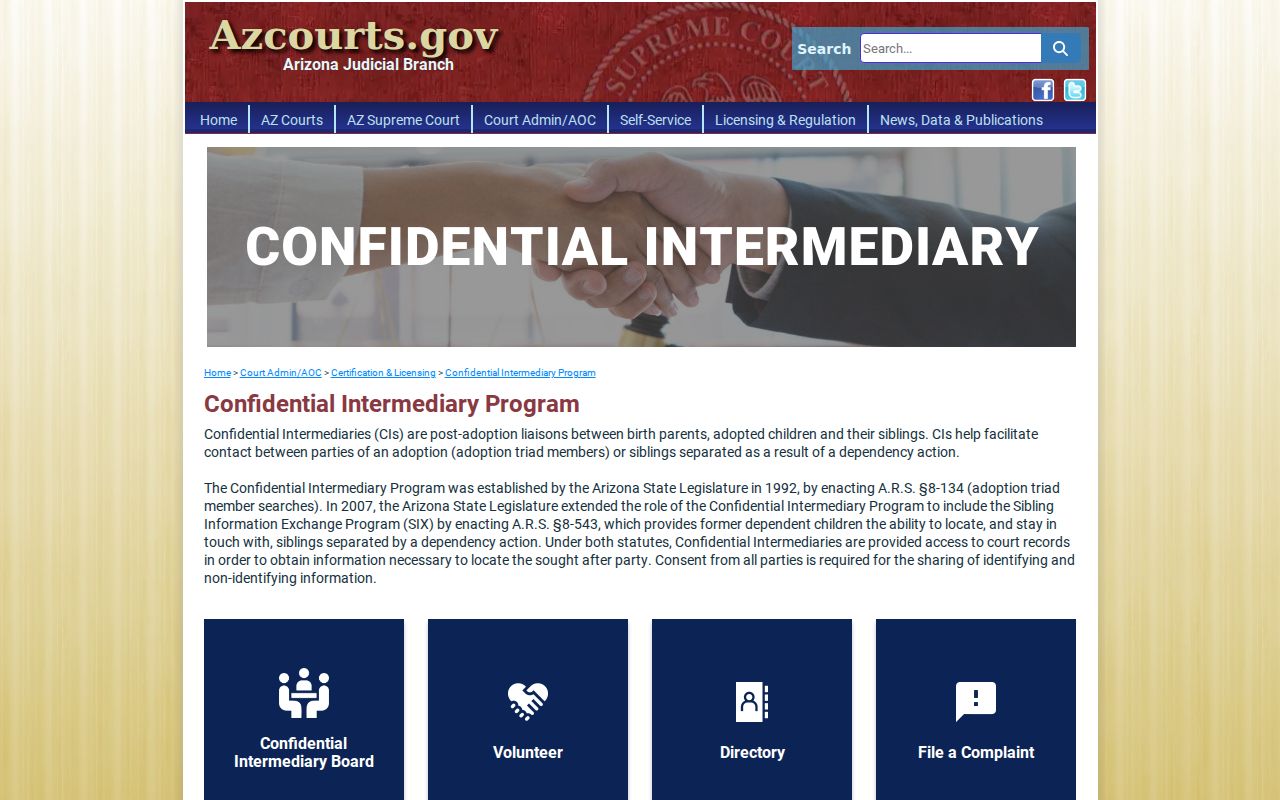 Florence resident lookup through Arizona confidential intermediary family search